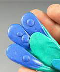 Clay peacock tail feathers